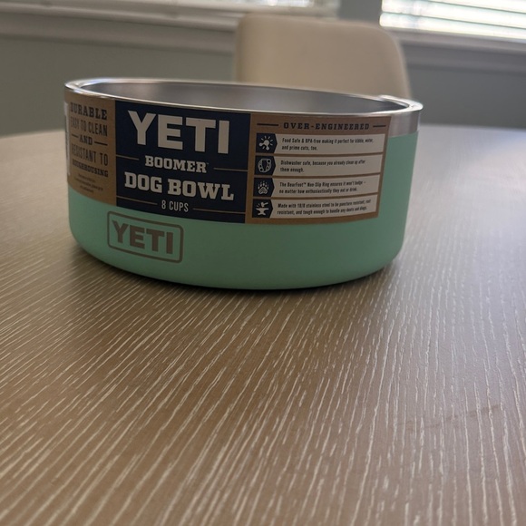 YETI Boomer  8 Cups Pet Dog Bowl Seafoam Mint Stainless Steel Pet Bowl - Picture 2 of 13